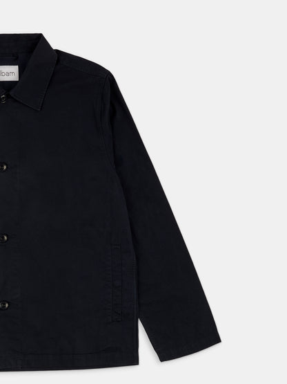 Hatton Cotton Overshirt in Dark Navy