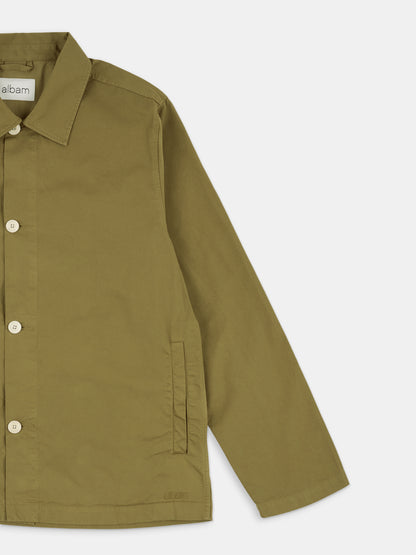 Hatton Cotton Overshirt in Khaki