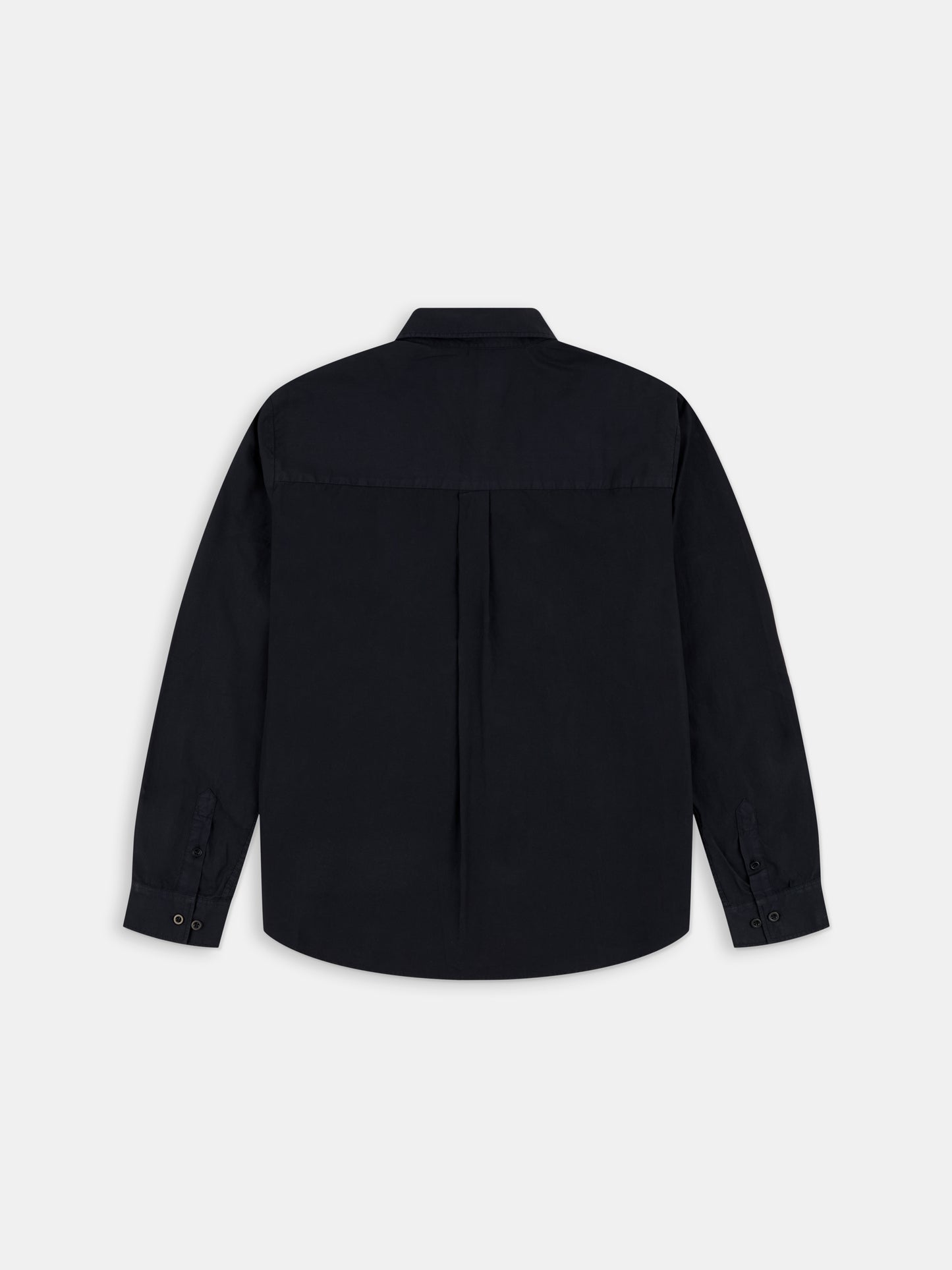 Filey Poplin Shirt in Dark Navy