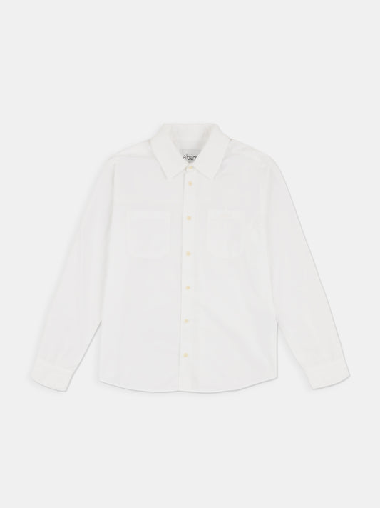 Filey Poplin Shirt in White