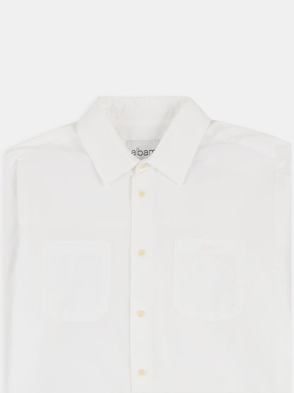 Filey Poplin Shirt in White