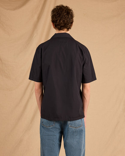 Grange Poplin Shirt in Dark Navy