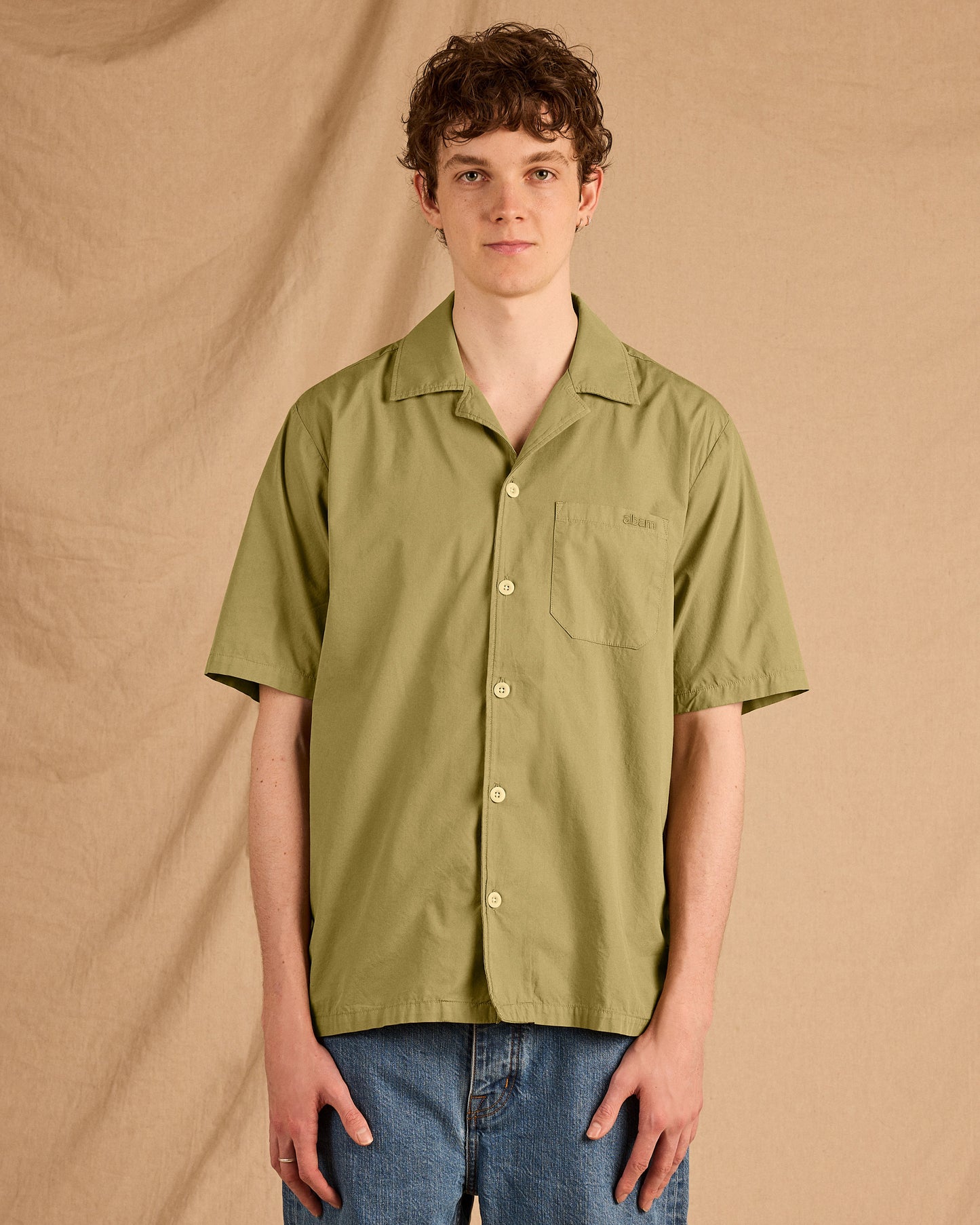 Grange Poplin Shirt in Sand