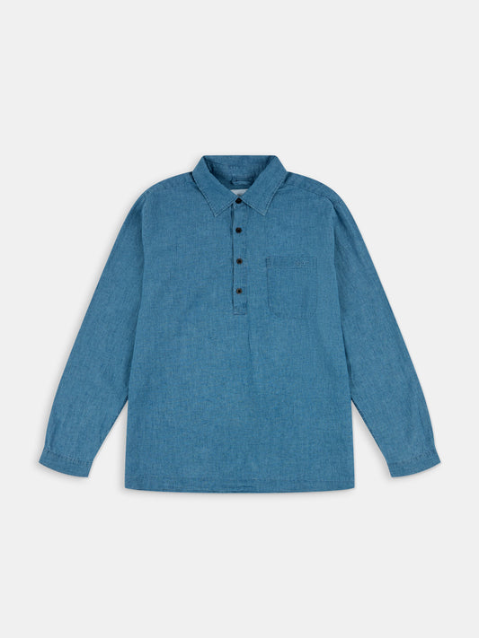 Carpenter Linen Shirt in Blue