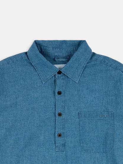 Carpenter Linen Shirt in Blue