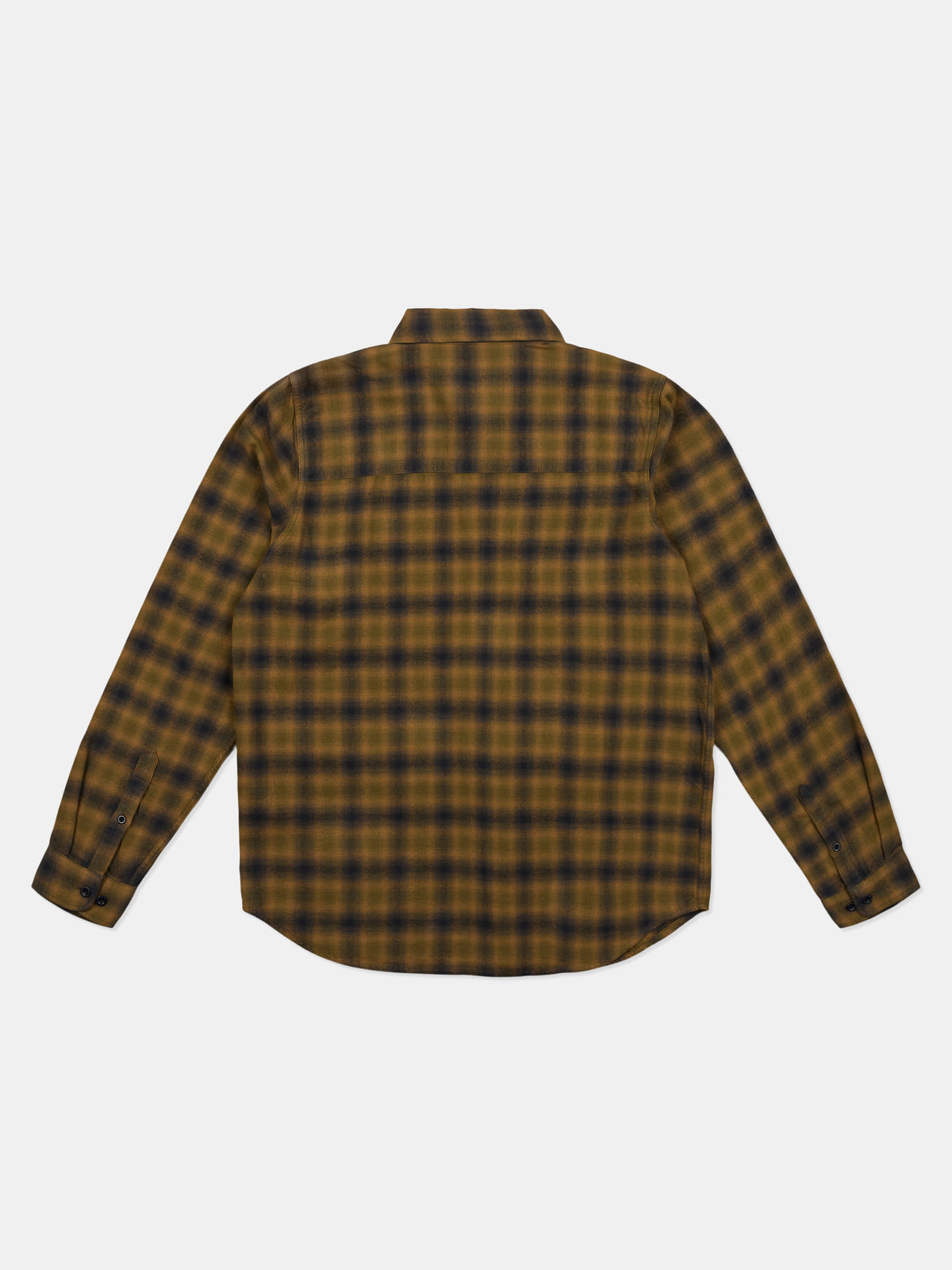 Kennedy Check Flannel Shirt in Dark Khaki