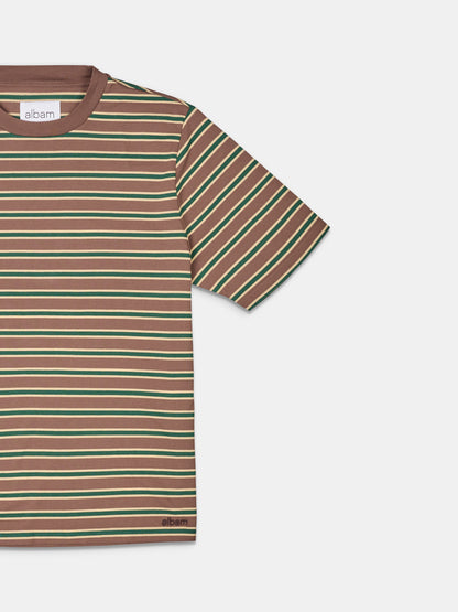 Tame Stripe T-Shirt in Walnut