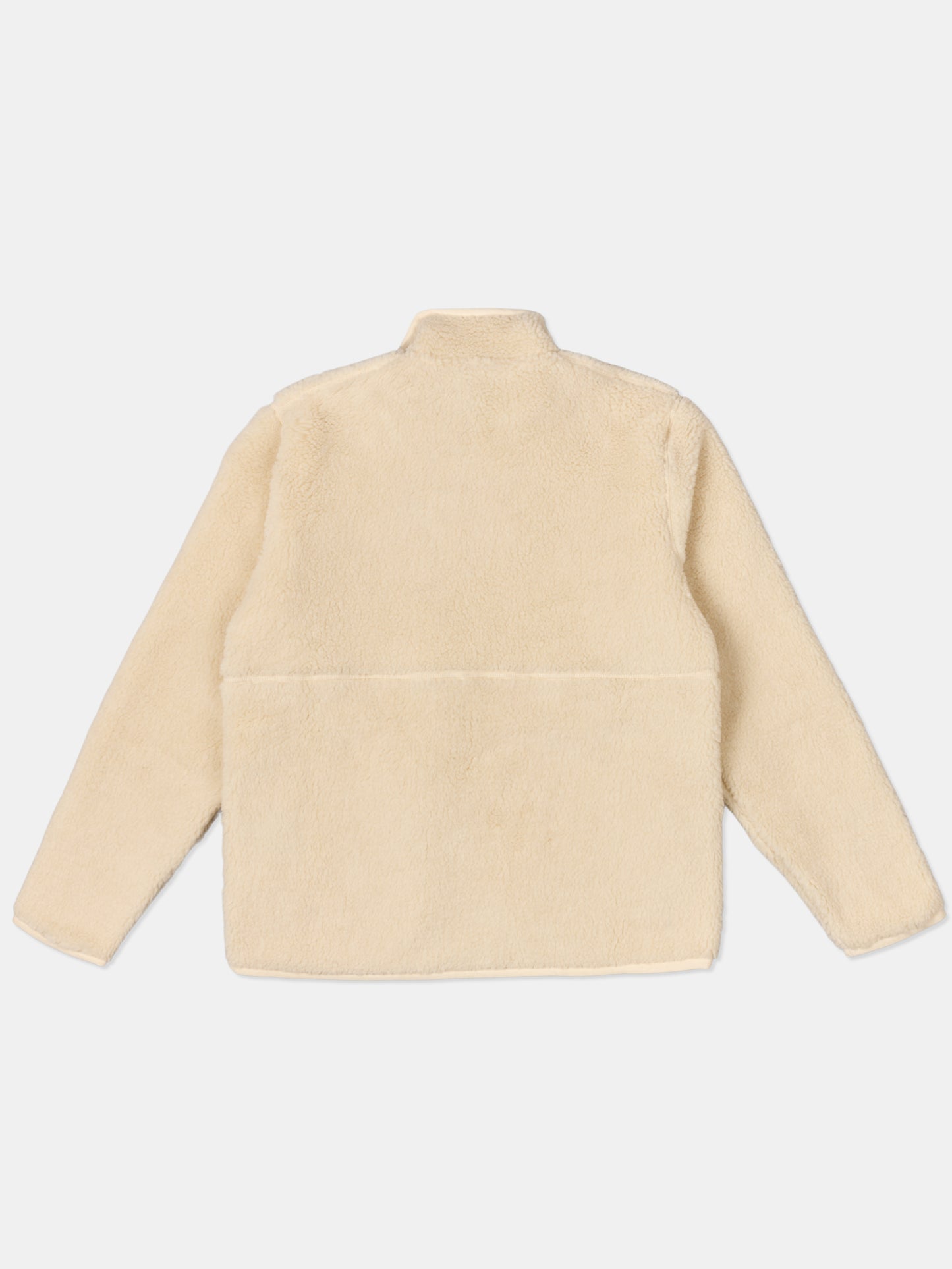 Dudley Zip Through Fleece Jacket in Ecru