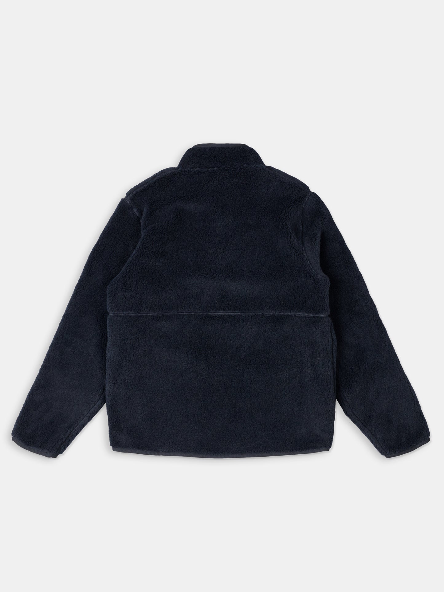 Dudley Zip Through Fleece Jacket in Dark Navy