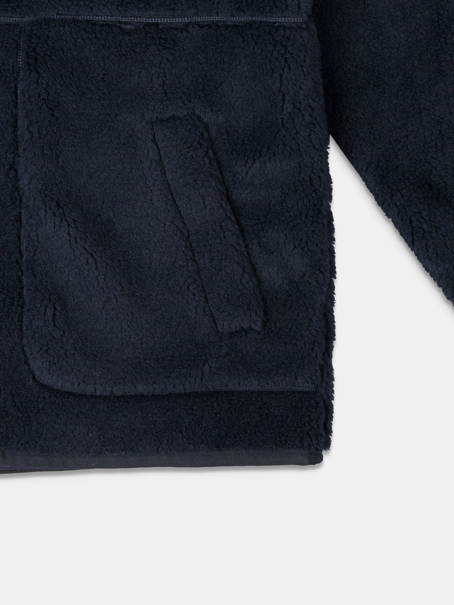 Dudley Zip Through Fleece Jacket in Dark Navy