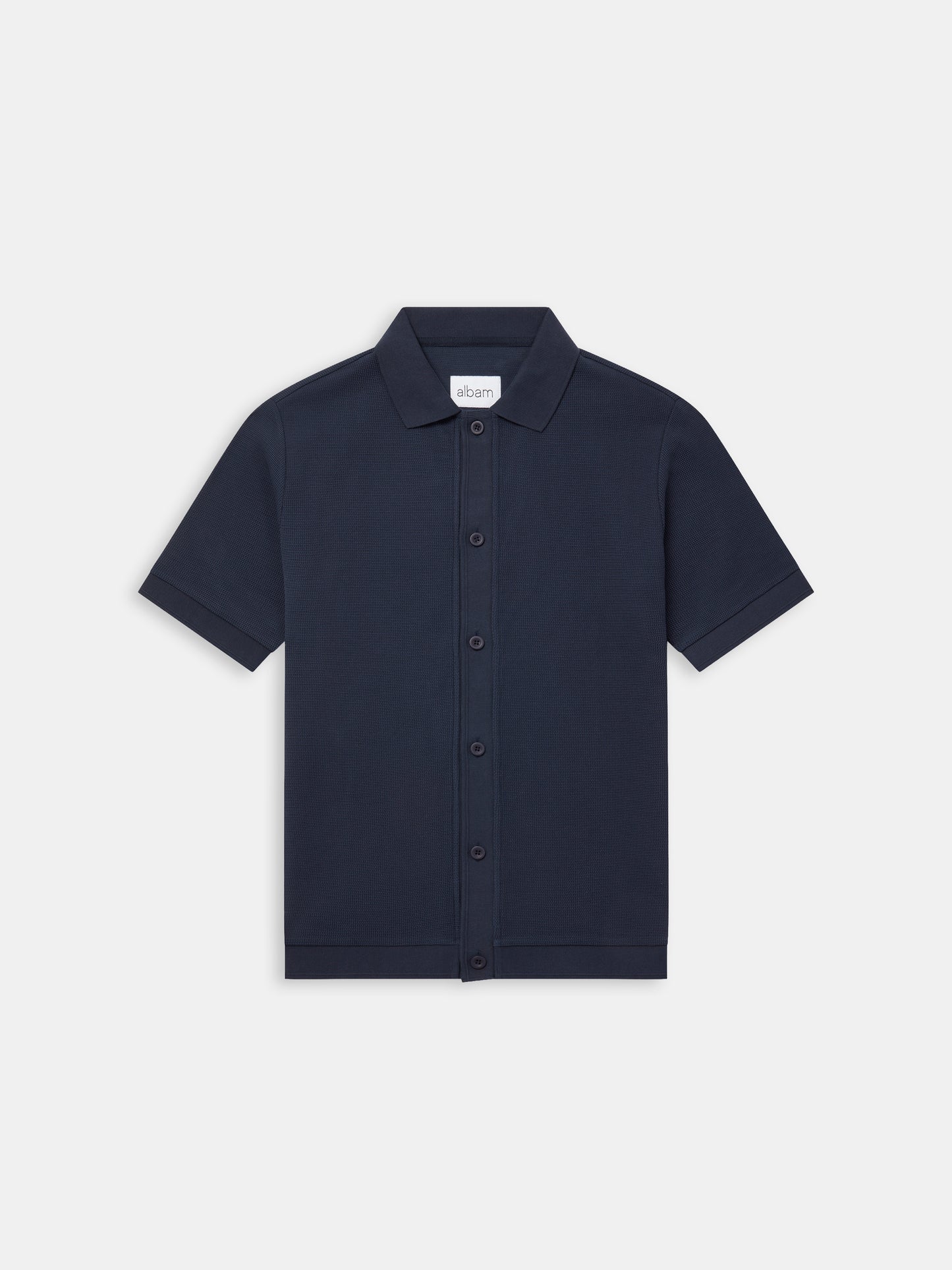 Button Through Top in Dark Navy