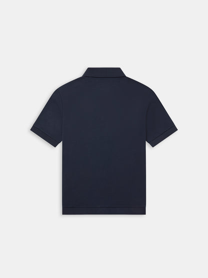 Button Through Top in Dark Navy