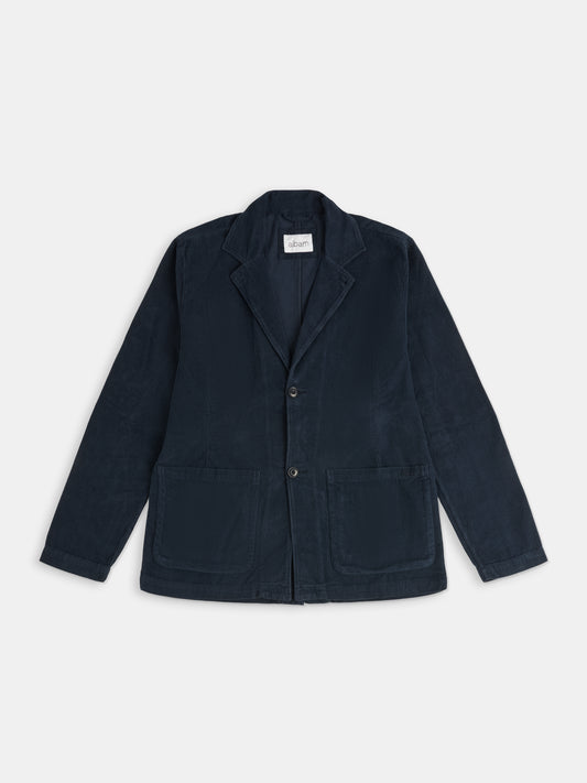 Needlecord Fairfax Blazer in Dark Navy