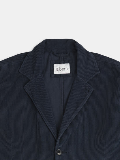Needlecord Fairfax Blazer in Dark Navy