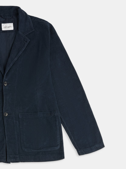 Needlecord Fairfax Blazer in Dark Navy