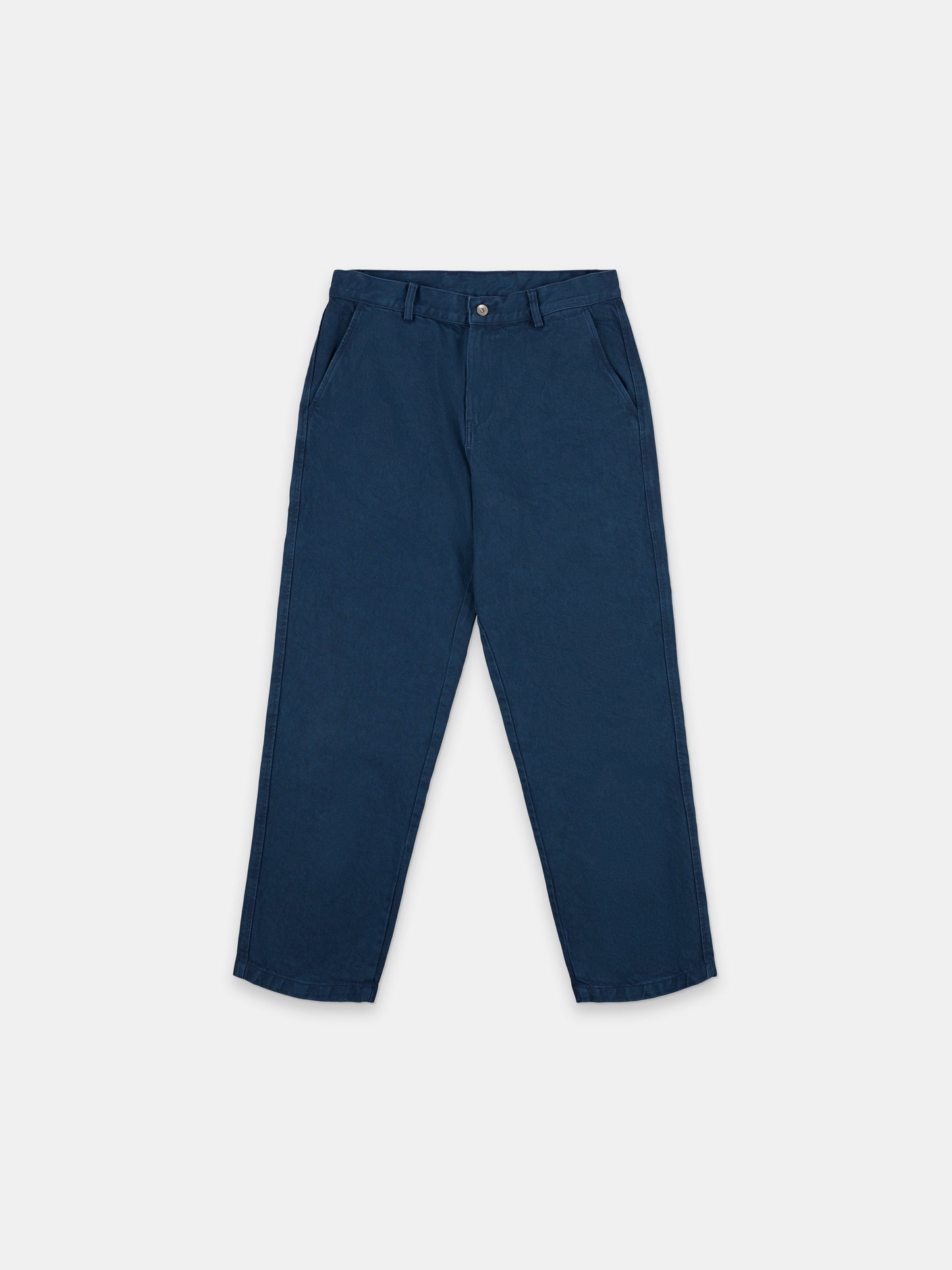Forge Washed Twill Trousers in Dark Navy