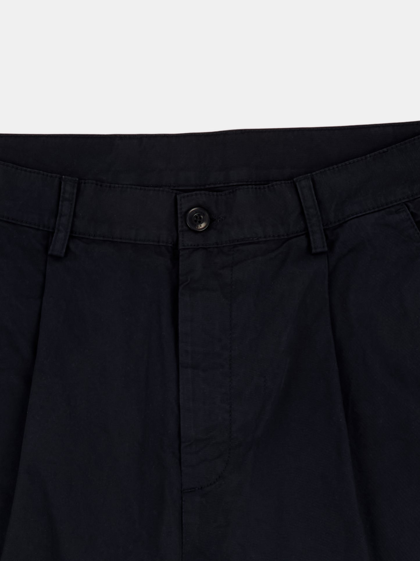 Kent Cotton Pleat Trouser in Dark Navy