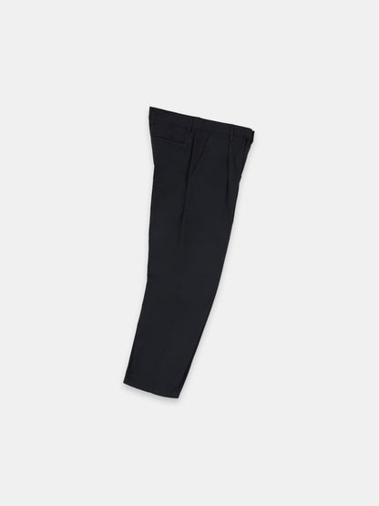 Kent Cotton Pleat Trouser in Dark Navy