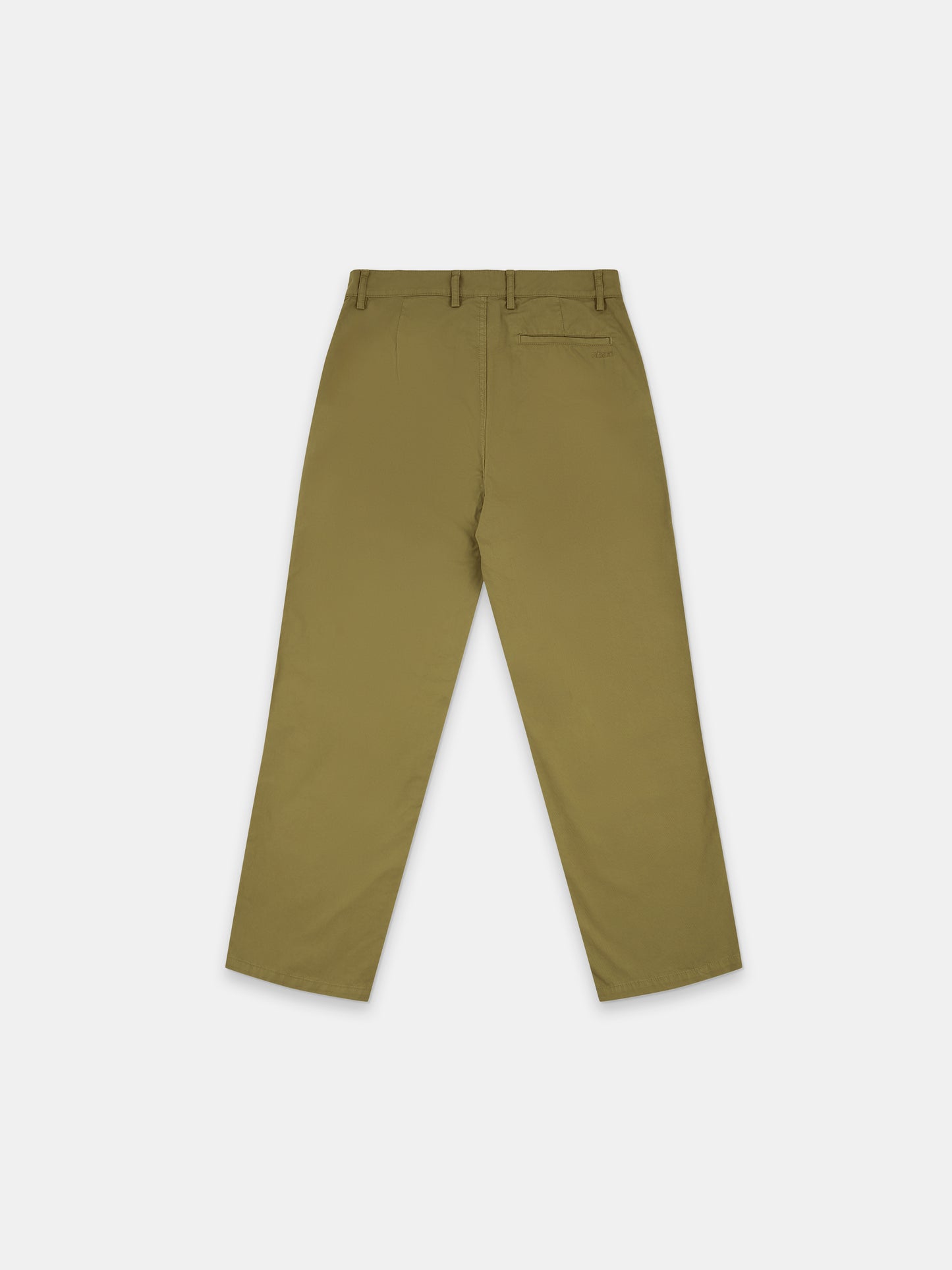 Kent Cotton Pleat Trouser in Khaki