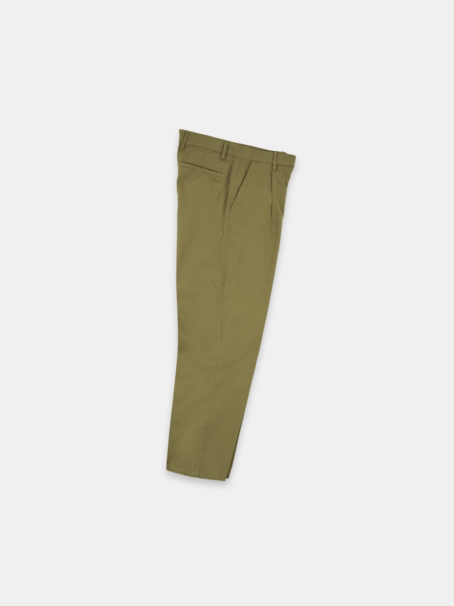 Kent Cotton Pleat Trouser in Khaki