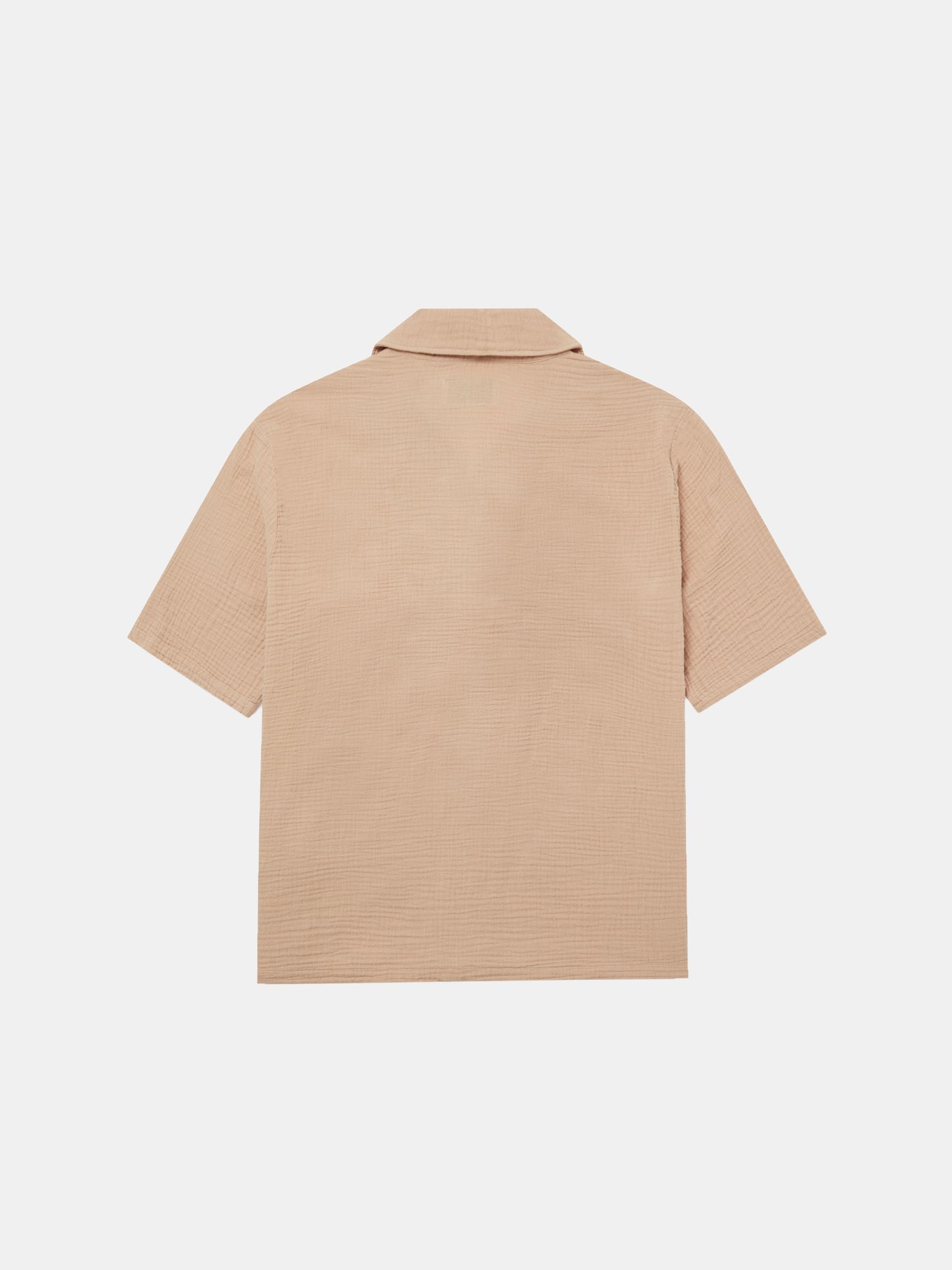 Crinkle Holiday Shirt in Warm Beige