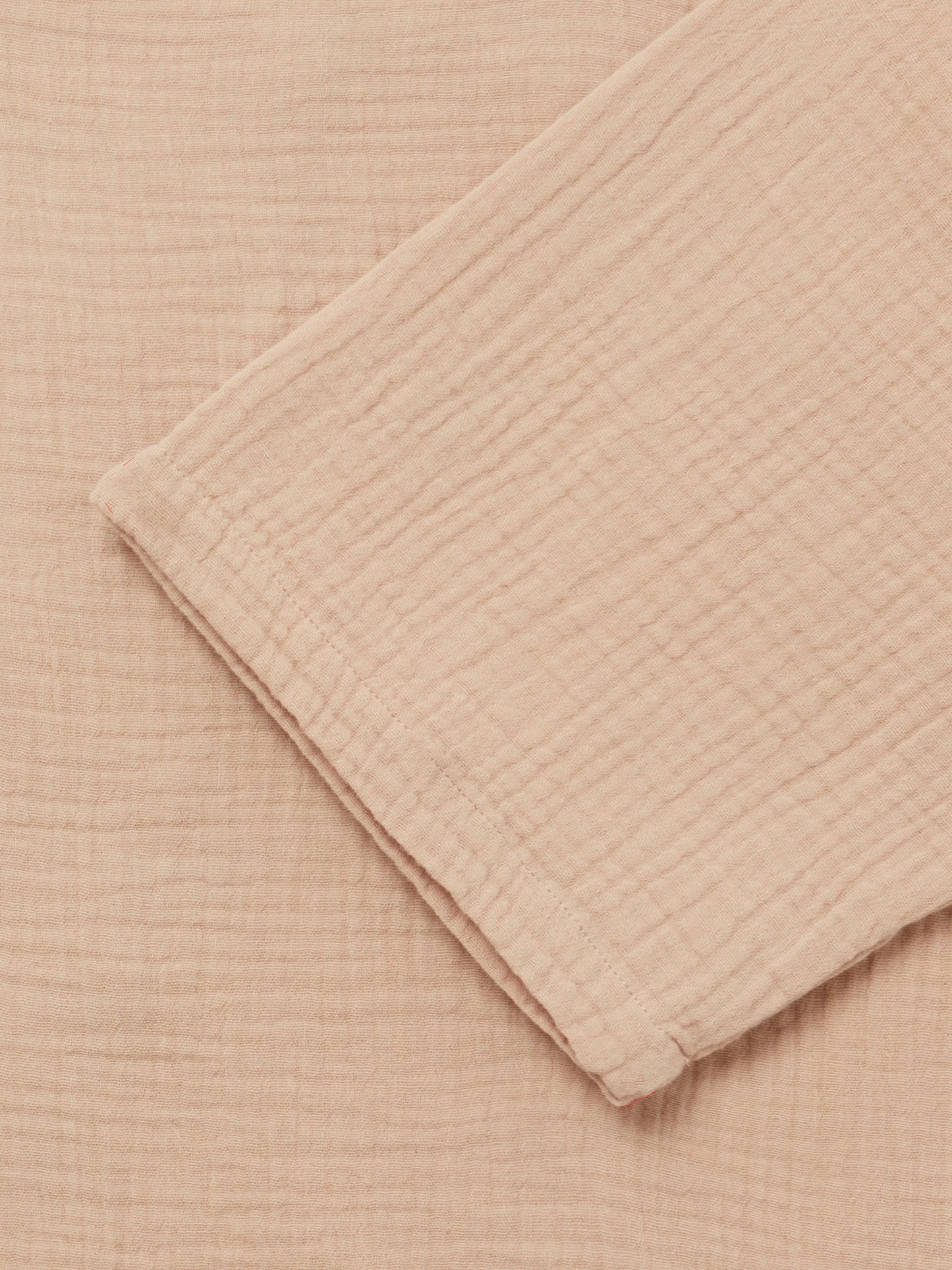 Crinkle Holiday Shirt in Warm Beige
