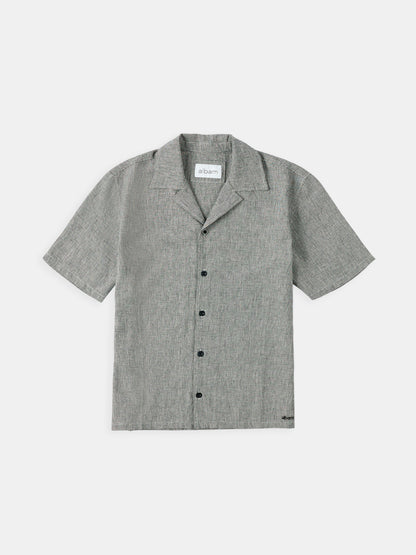 Houndstooth Fenton Shirt in Black & Ecru