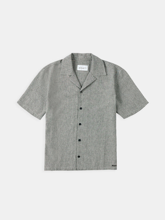 Houndstooth Fenton Shirt in Black & Ecru