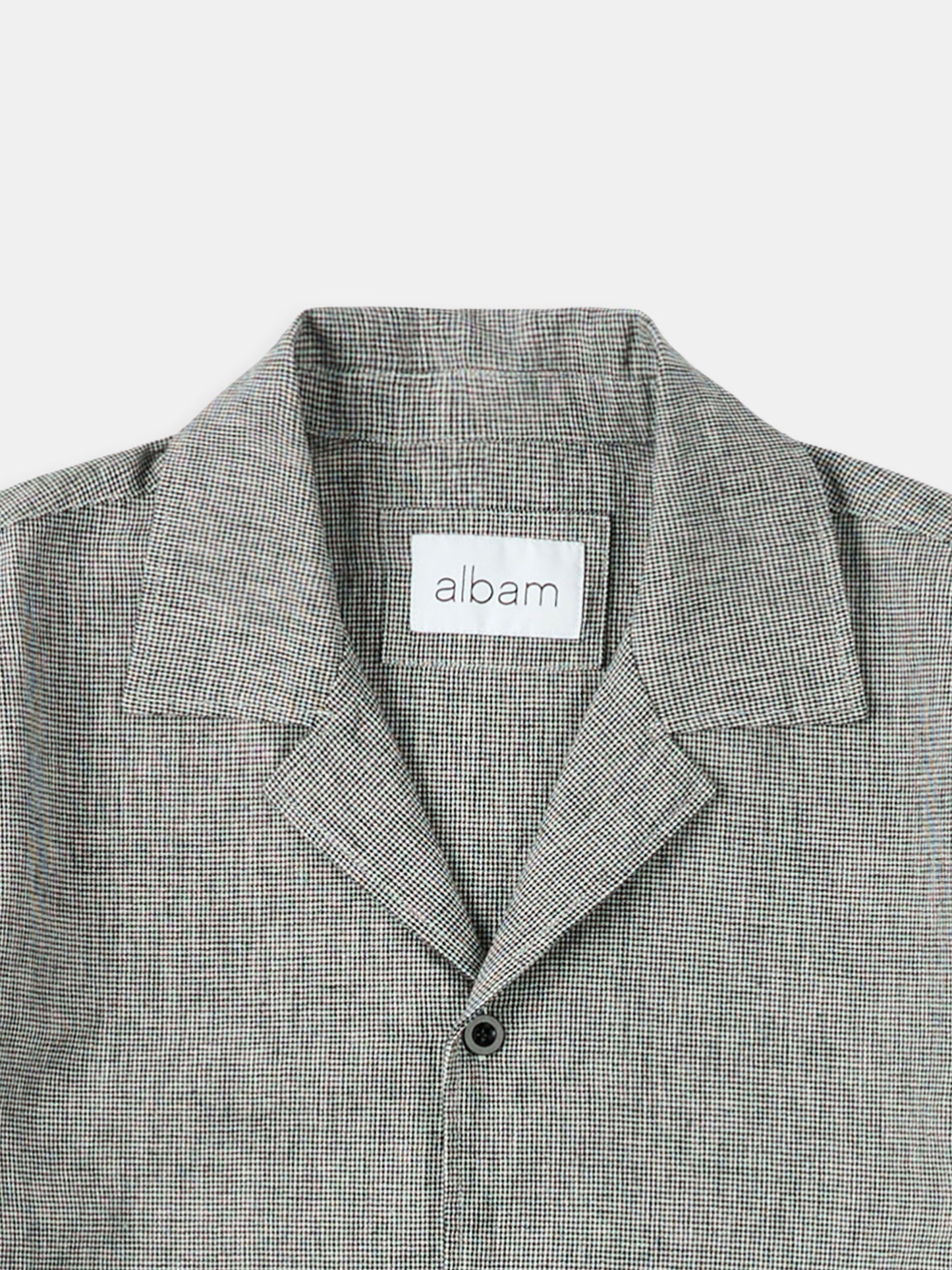 Houndstooth Fenton Shirt in Black & Ecru