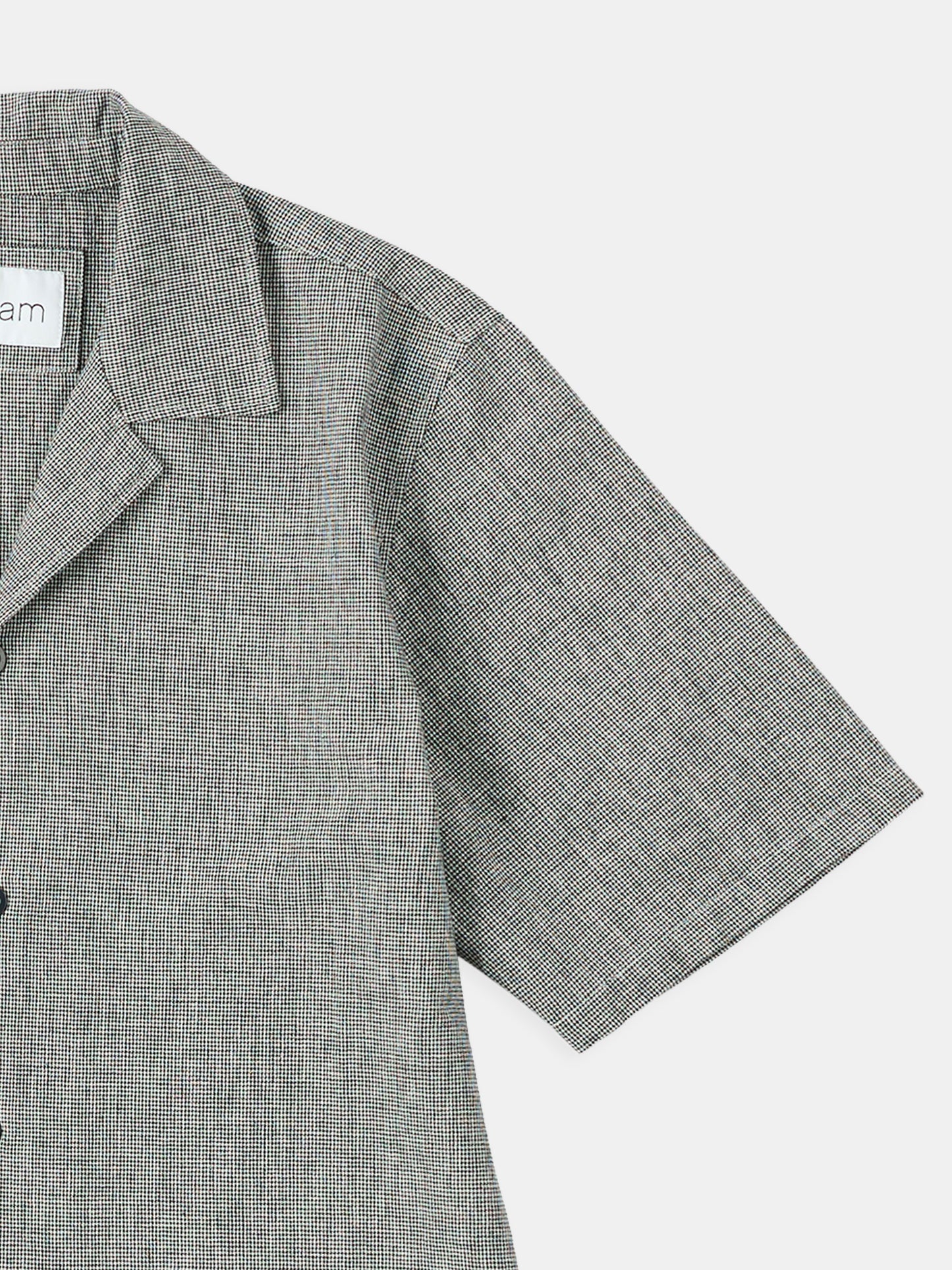 Houndstooth Fenton Shirt in Black & Ecru