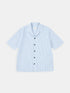 Oxford Stripe Fenton Shirt in Washed Blue