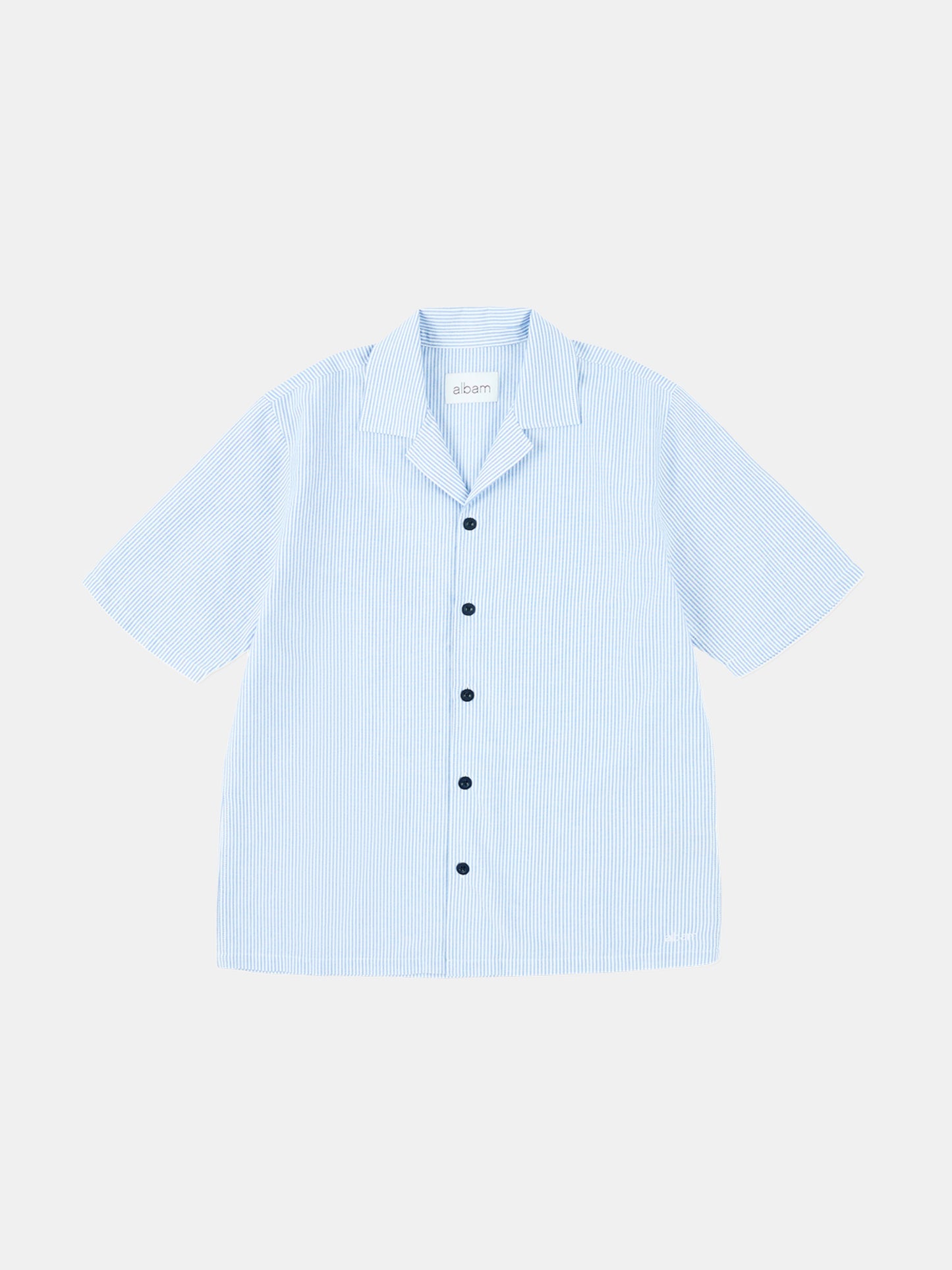 Oxford Stripe Fenton Shirt in Pale Blue