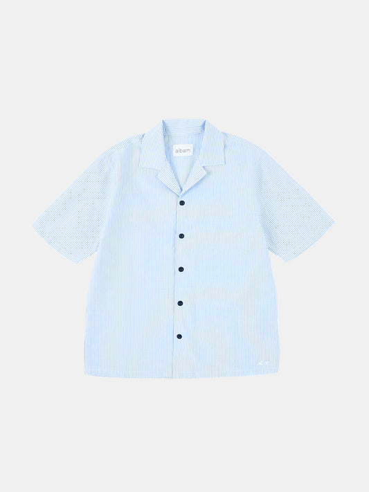 Oxford Stripe Fenton Shirt in Pale Blue