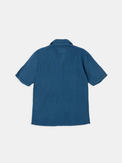 Linen Holland Shirt in Indigo