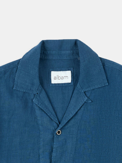Linen Holland Shirt in Indigo