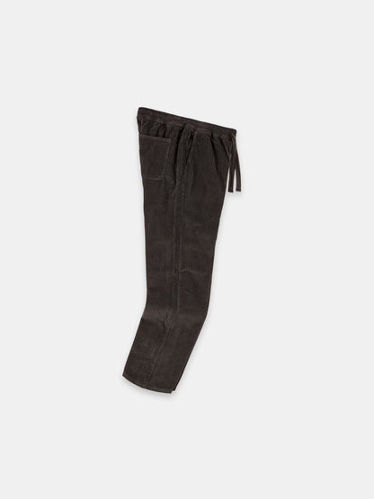 Cord Judd Drawstring Trouser in Charcoal