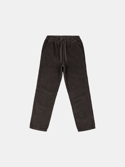 Cord Judd Drawstring Trouser in Charcoal