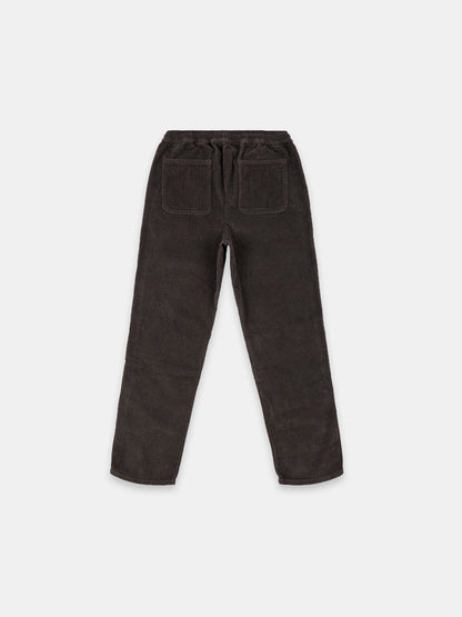 Cord Judd Drawstring Trouser in Charcoal