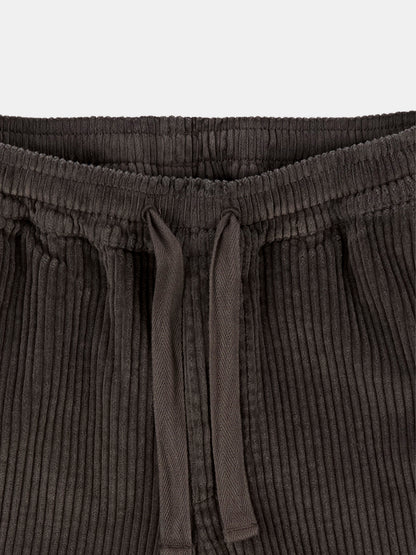 Cord Judd Drawstring Trouser in Charcoal
