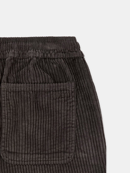 Cord Judd Drawstring Trouser in Charcoal