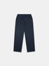 Poplin Drawstring Trouser in Dark Navy