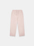 Poplin Drawstring Trouser in Washed Pink