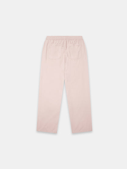 Poplin Drawstring Trouser in Washed Pink