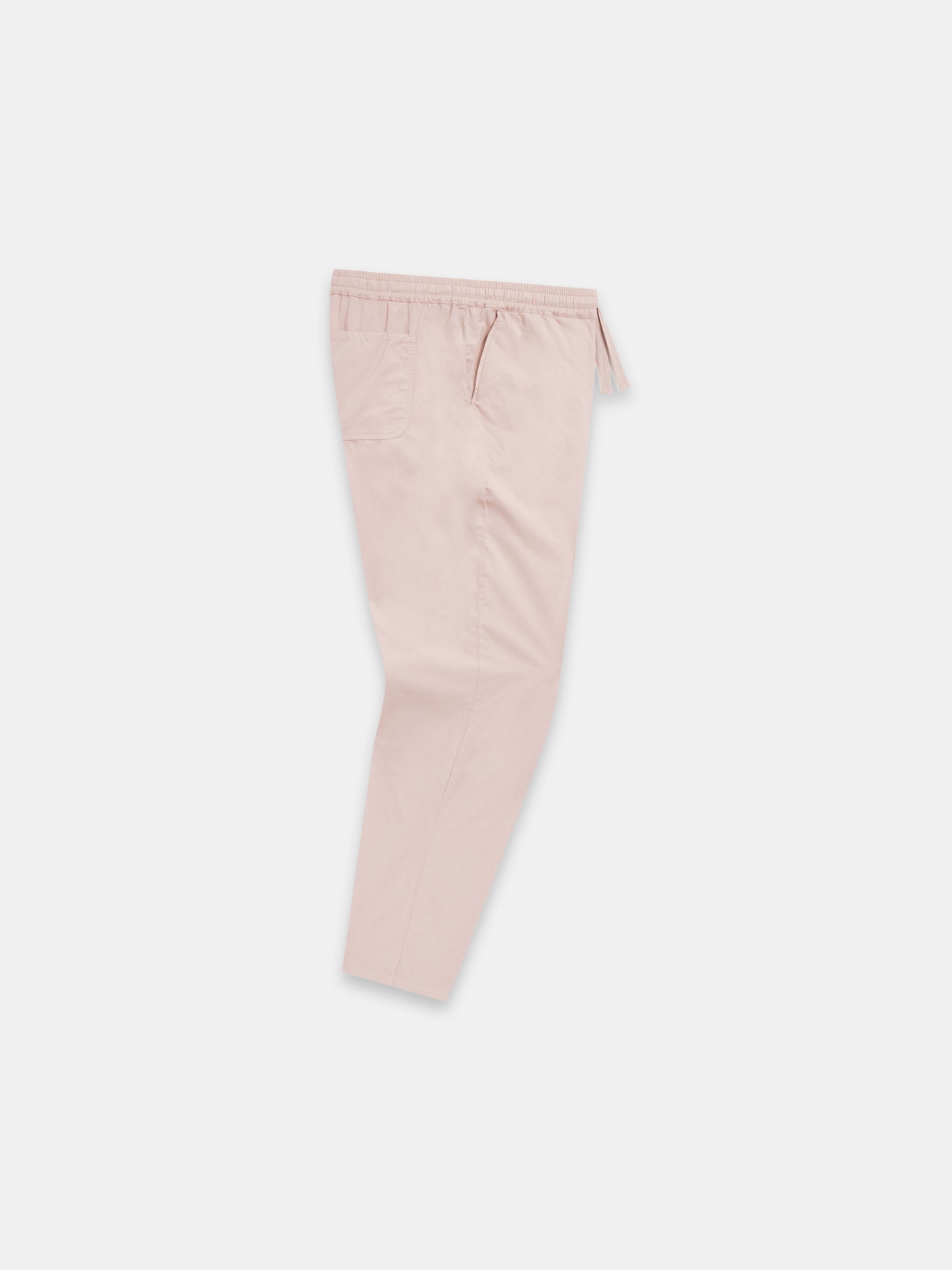 Poplin Drawstring Trouser in Washed Pink