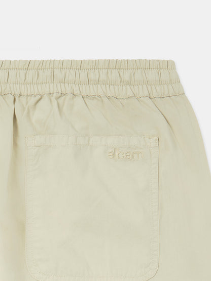 Poplin Drawstring Trouser in Eucalyptus