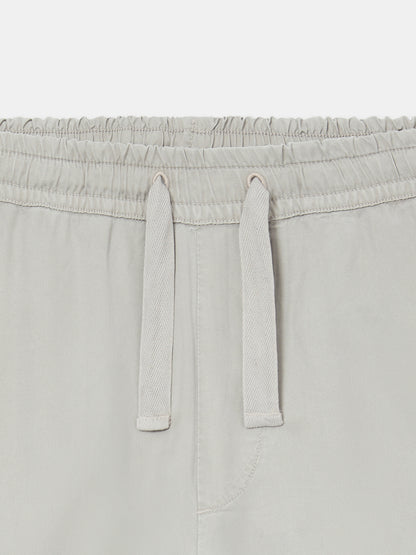 Judd Drawstring Trouser in Light Grey
