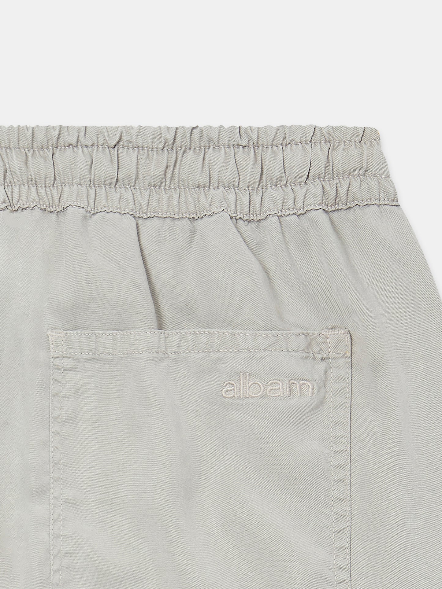 Judd Drawstring Trouser in Light Grey