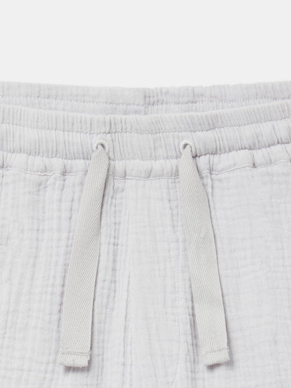 Crinkle Short in Light Grey