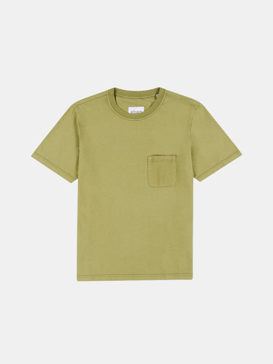 Woven Pocket T-Shirt in Khaki