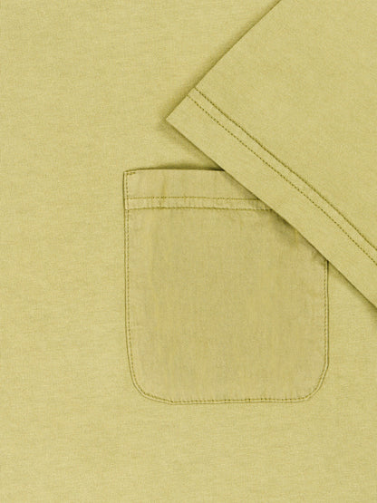 Woven Pocket T-Shirt in Khaki